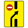 Дорожный знак 6.19.2 «Предварительный указатель перестроения на другую проезжую часть» (металл 0,8 мм, IV типоразмер: 2000х1500 мм, С/О пленка: тип А коммерческая)